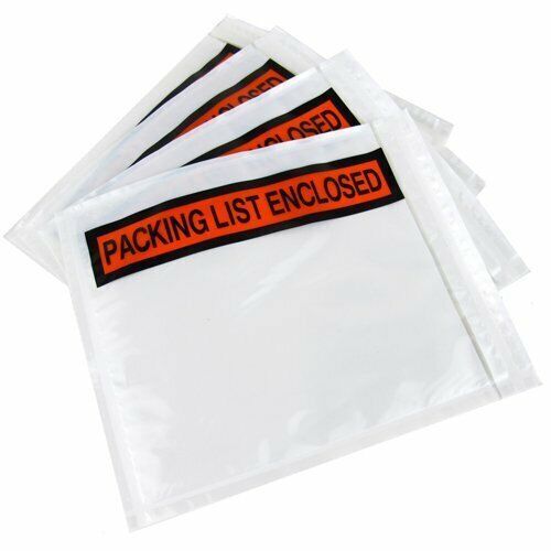 100 Packing List Enclosed Panel Face Envelopes 4.5 x 6 Shipping Envelope Pouch