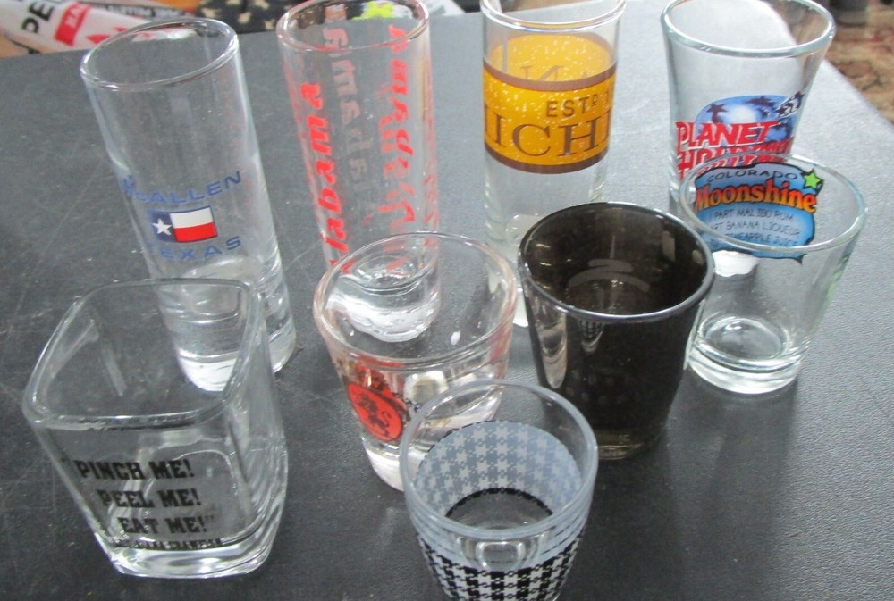 9 TALL AND SHORT SHOT GLASSES