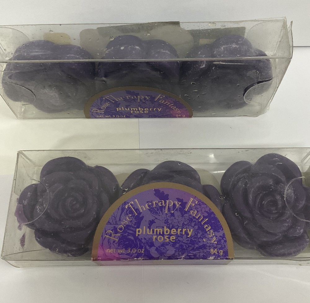 X2 The Perfumer's Workshop PlumBerry Rose Perfumed Bath Soap 3 oz VINTAGE