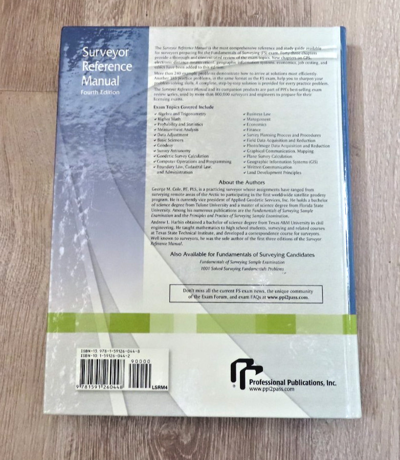 Surveyor Reference Manual 4th Edition by George Cole & Andrew Harbin