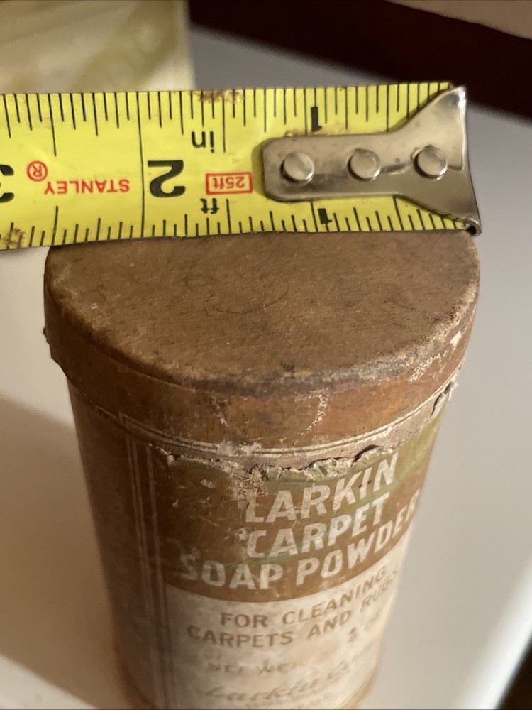 Larkin Carpet Soap Powder Cardboard Ad Container