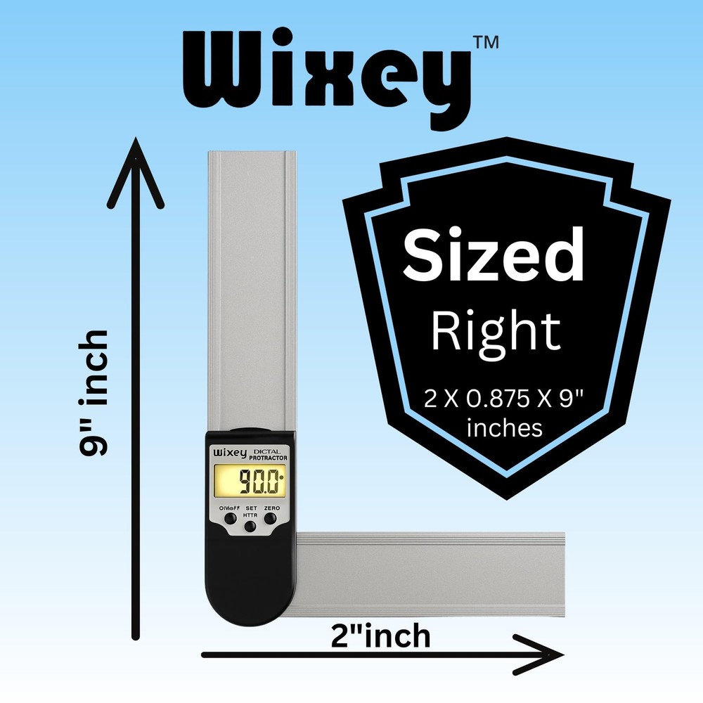 Wixey 8 Digital Protractor Angle Finder Precision Measurement Tool with Magnets