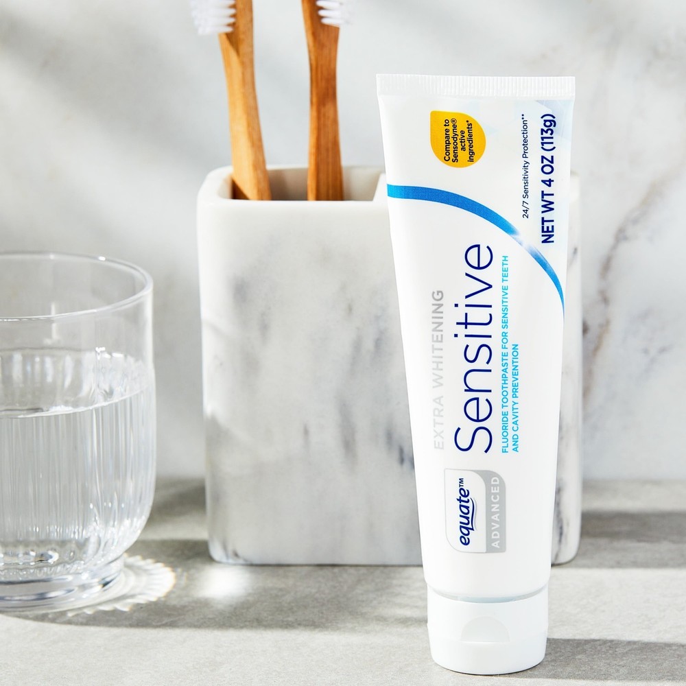 Equate Sensitive Toothpaste Extra Whitening 4oz 2 Pack Advanced (6 Total) 6
