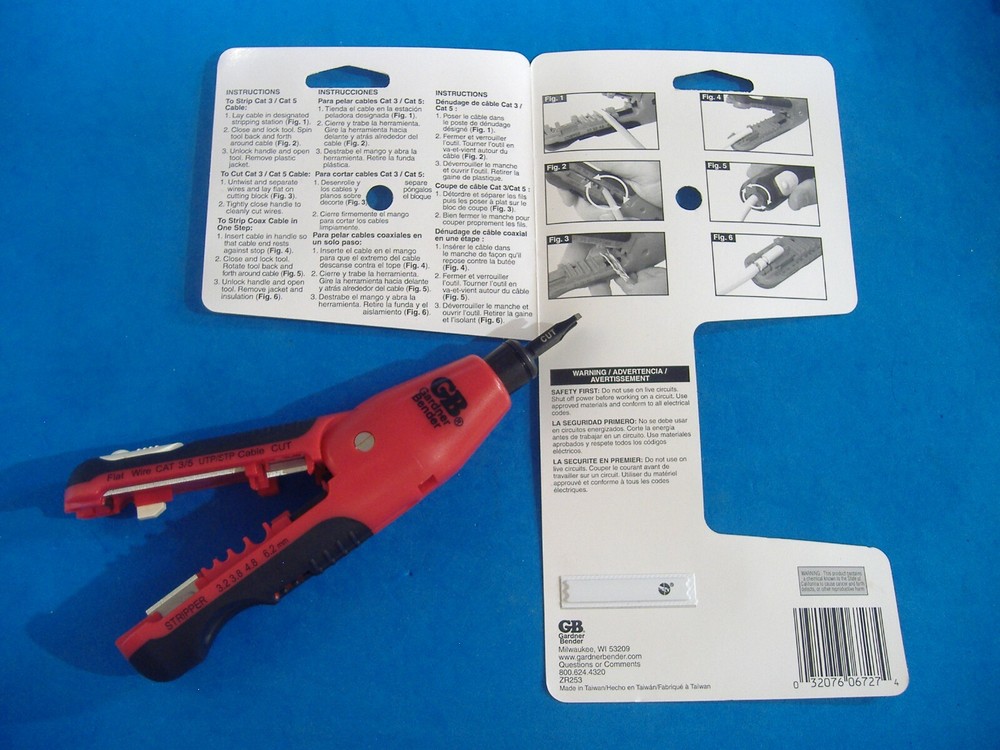 GARDNER BENDER WIRE STRIPPER & PUNCHDOWN TOOL SPD-10L