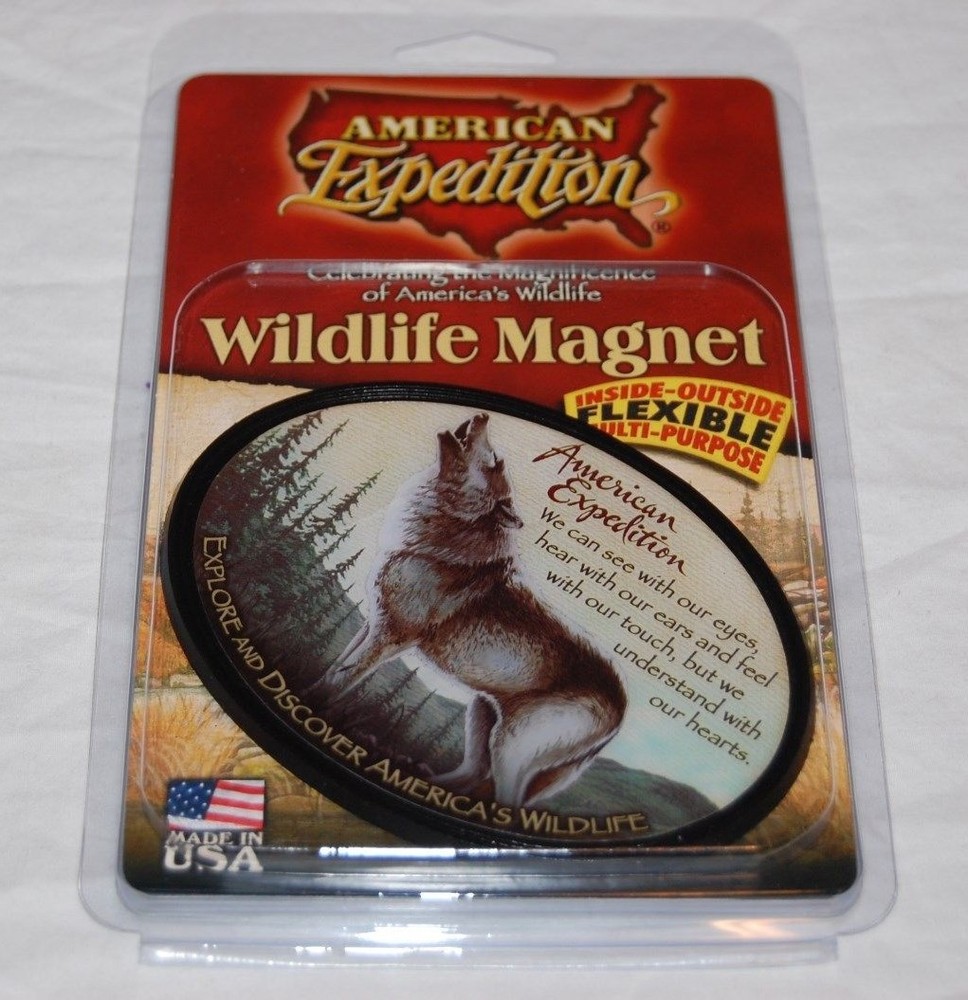 GRAY WOLF WILDLIFE MULTI-PURPOSE MAGNET