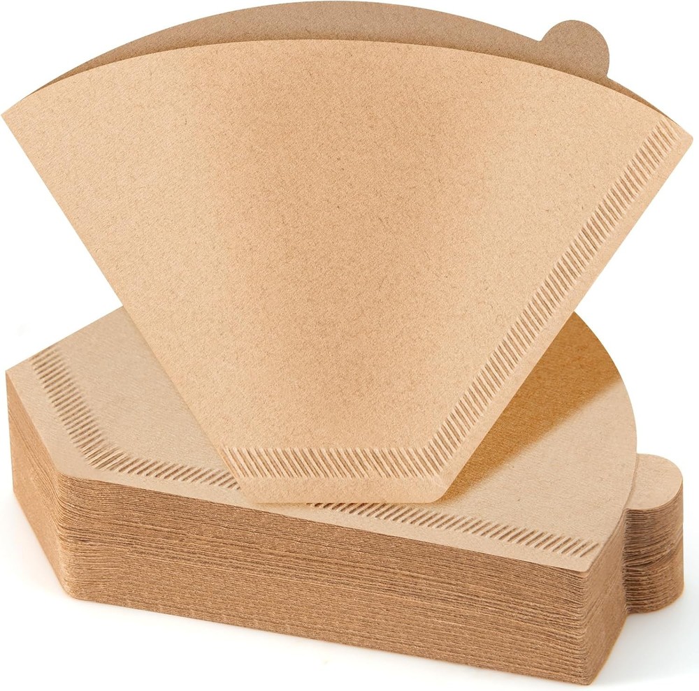 Bulk #4 Unbleached Cone Coffee Filters - 100 Count for 8-12 Cup Brewing