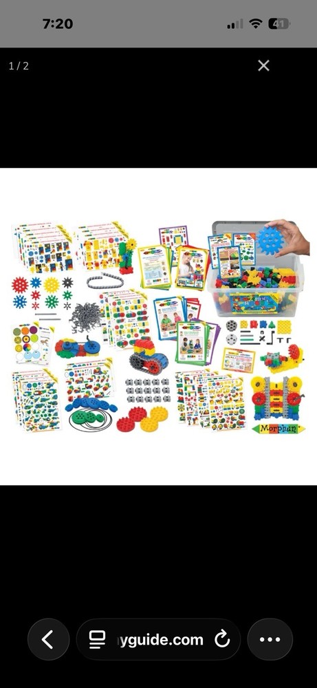 Morphun Gearphun Starter Gear Building Set STEM Toy with Guide Book
