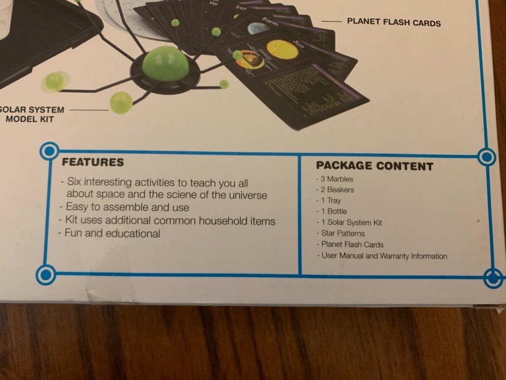 New Vivitar Kids Tech Outer Space Exploration Science Kit 6 Activities Open Box