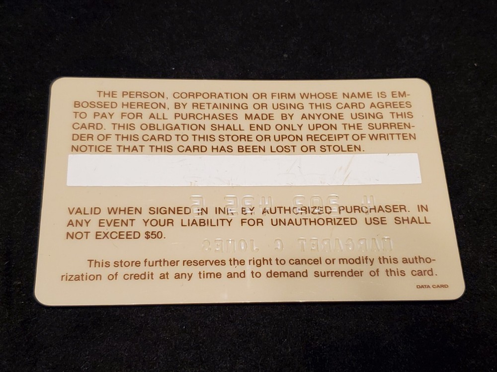 Dillard's ~ Credit Card~ exp ?~ our# cc2040
