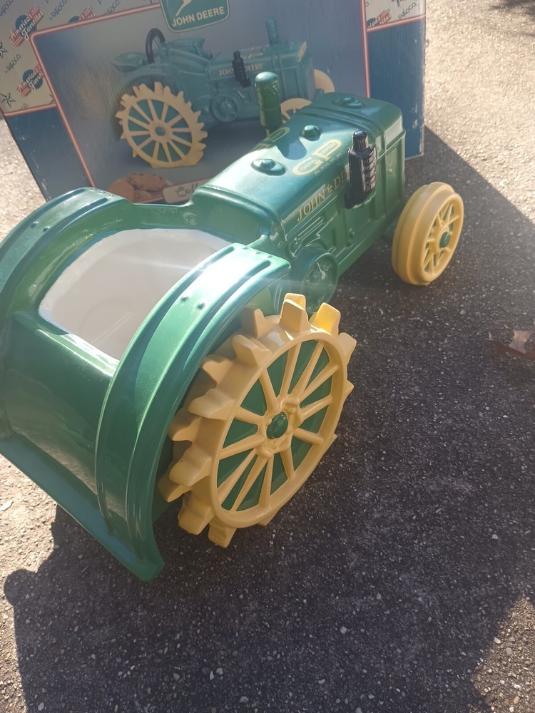 John Deere Tractor Ceramic Cookie Jar 98 Collectible Read