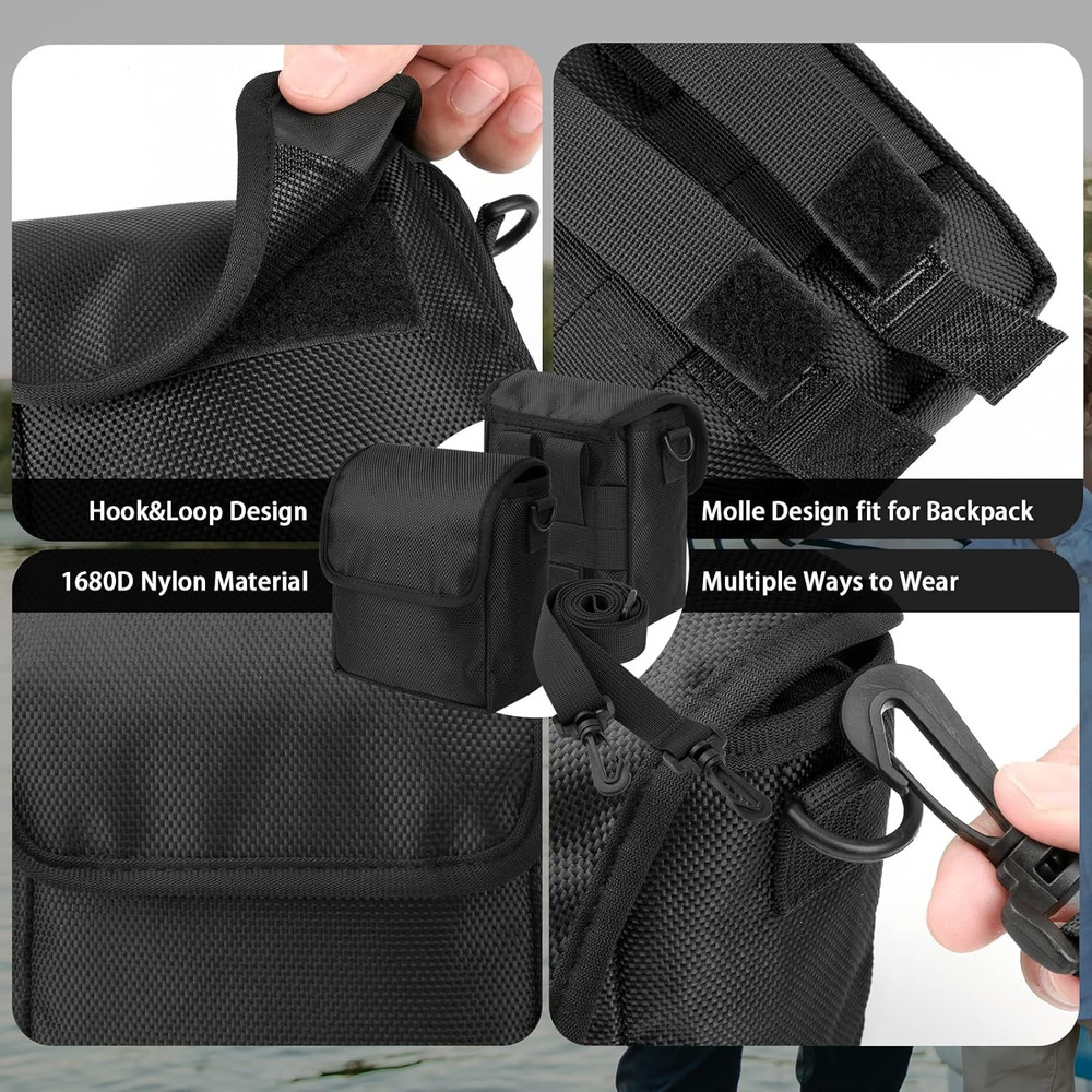 Binoculars Case Portable Binocular Carry Case with Shoulder Strap, Protective Mo