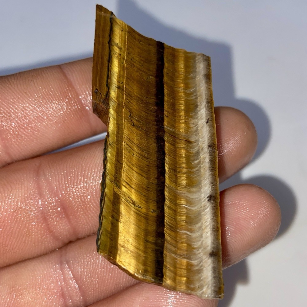 White Quartz Tiger Eye Slab