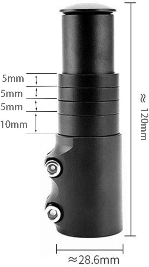 Adjustable Bicycle Fork Stem Raiser for Universal Fit - Blue Anodized Finish