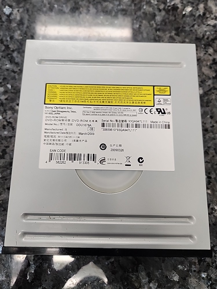 Sony DDU1678A DVD-ROM  CD-ROM Optical Drive