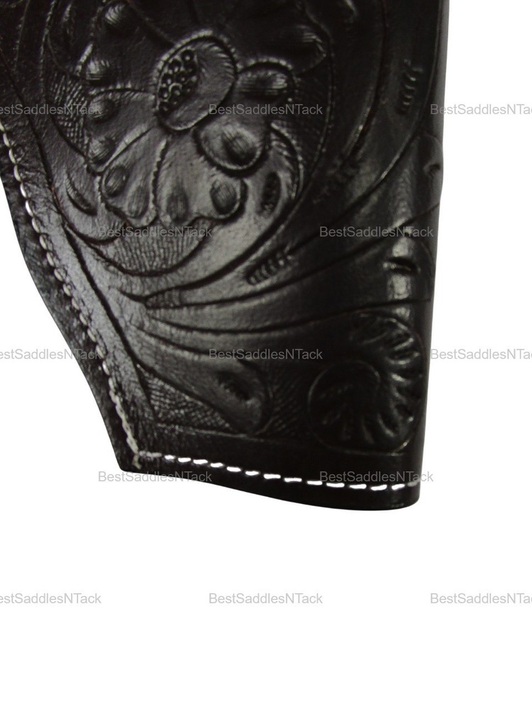 LEATHER HOLSTER RUGER GP100 357 MAG 4.2 INCH OWB OPEN BOTTOM
