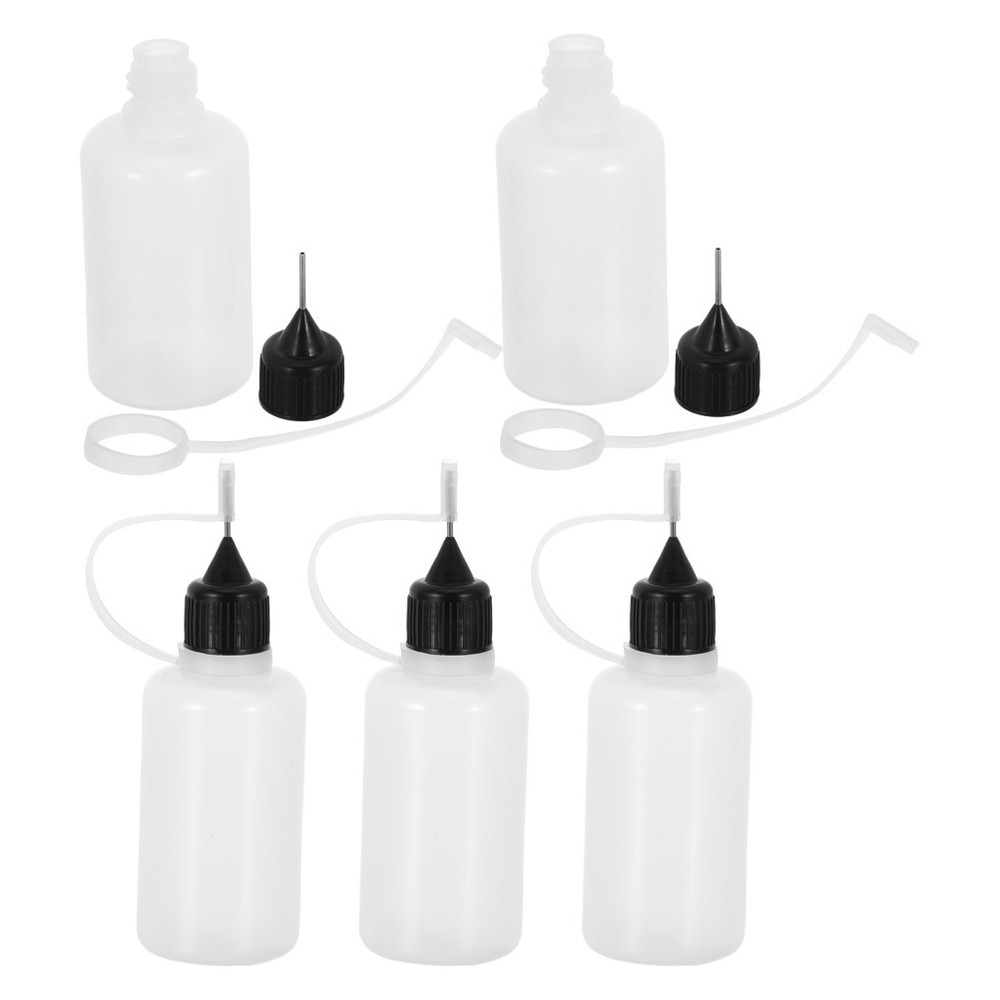 5 Pcs Dispensing and Bottling Fine Needle Tip Squeeze Bottle Applicator