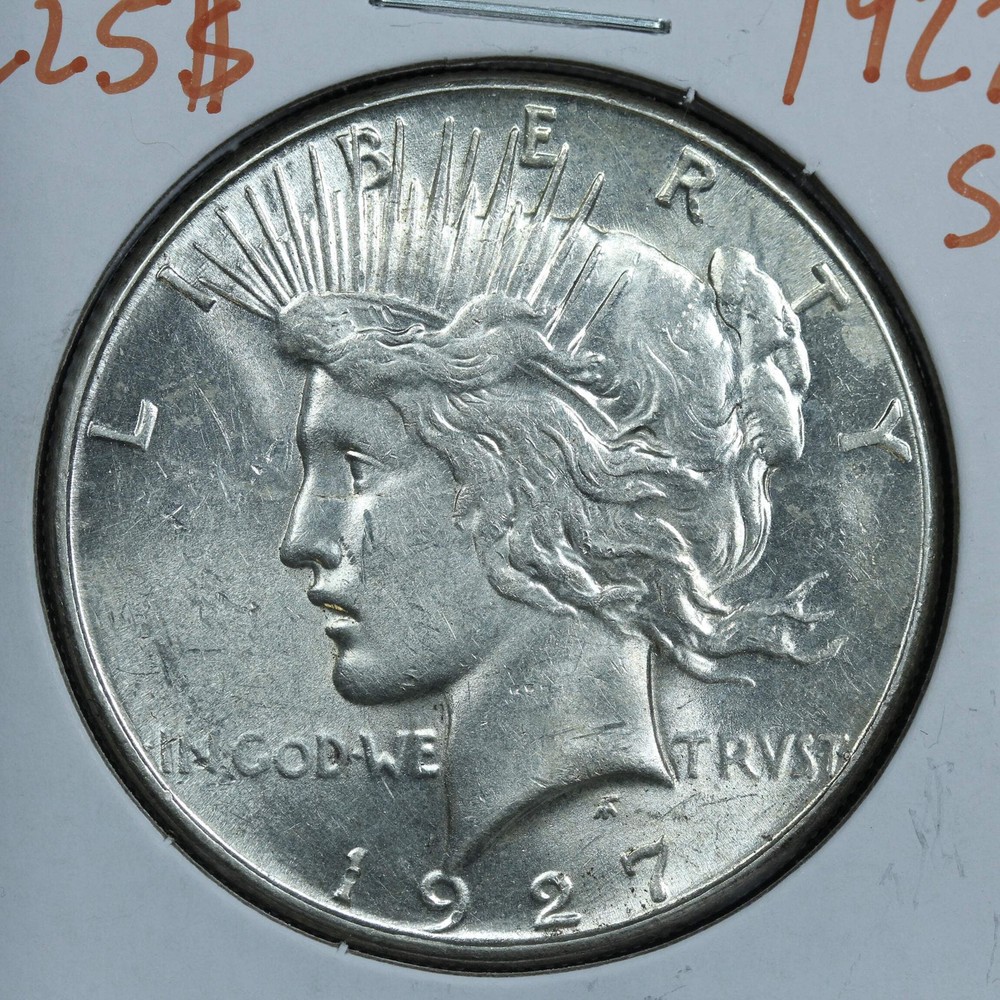 1927 S Peace Dollar Silver $1 - San Francisco