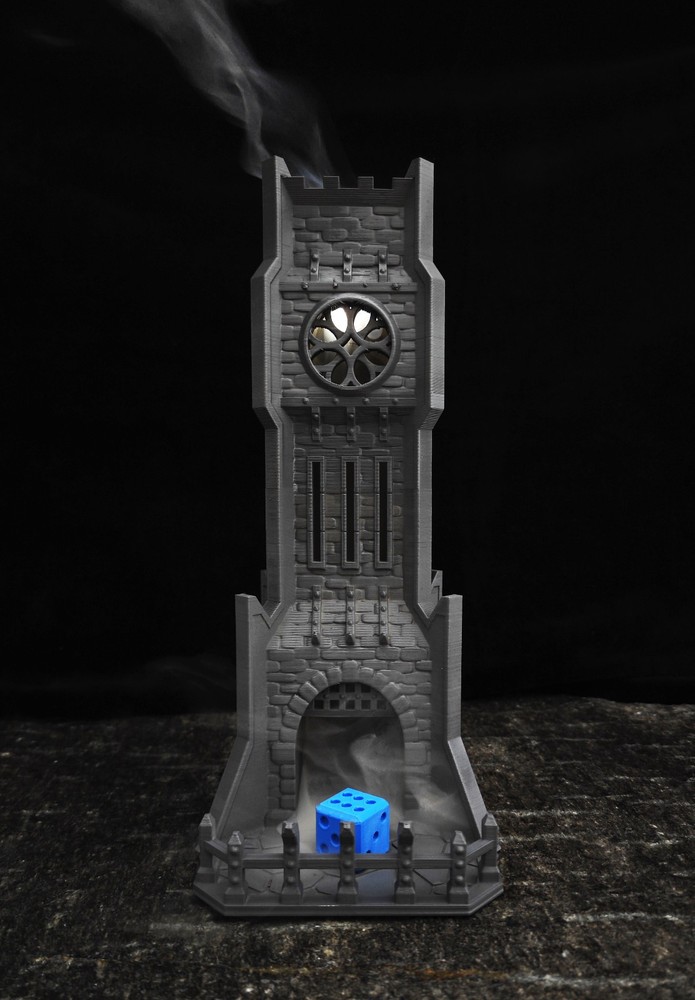 Iron Dice Tower Gothic Dice Roller Dice Tray DnD RPG Terrain