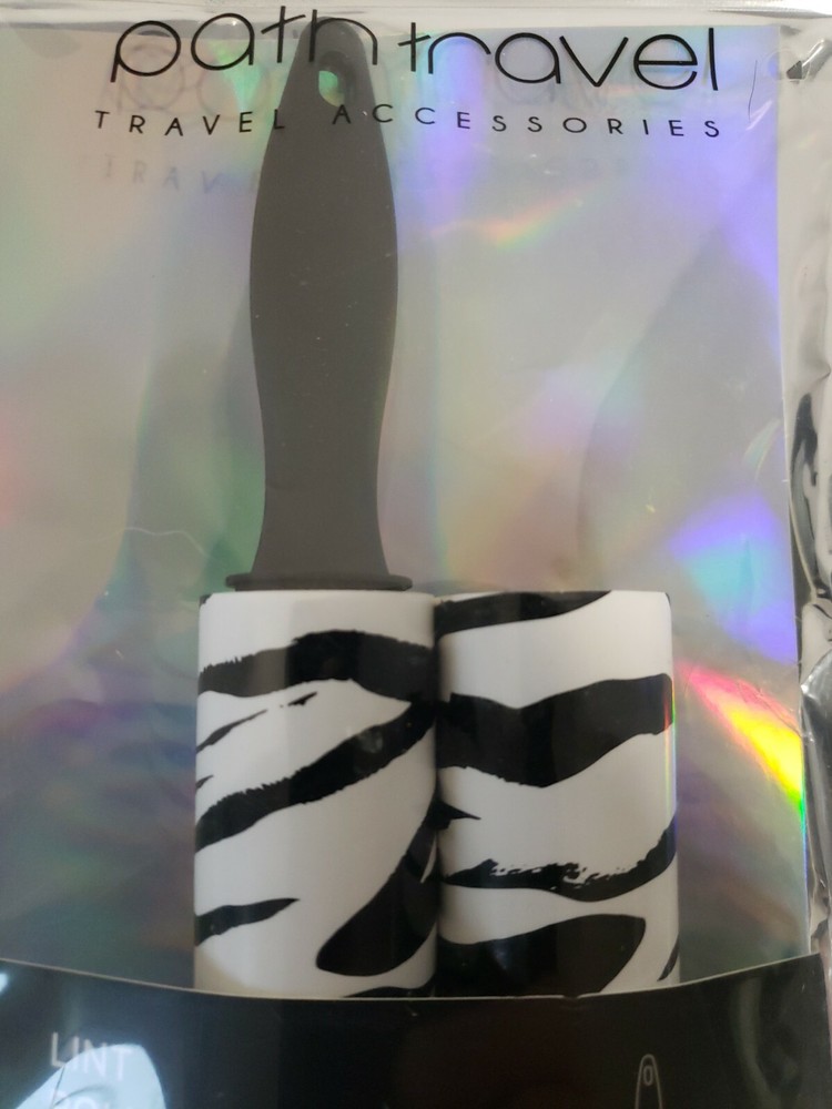 Lint Roller(2 PACKAGES) Path Travel Lint Roller Pack-zebra. New