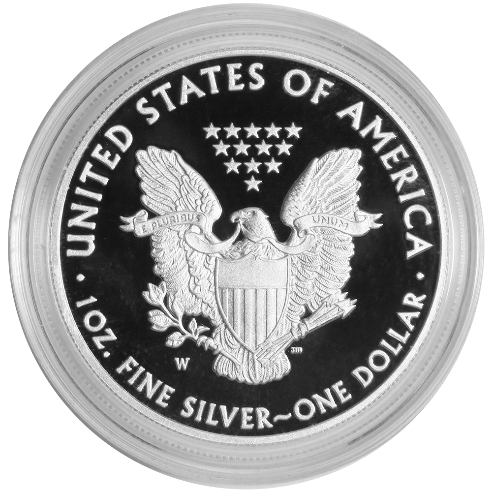 2014-W Proof $1 American Silver Eagle Box, OGP & COA