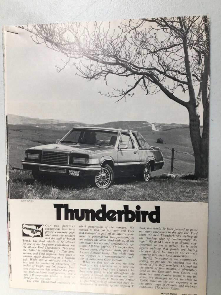 TBirdRT 13 Article Road Test 1980 Ford Thunderbird June 1980 9 page