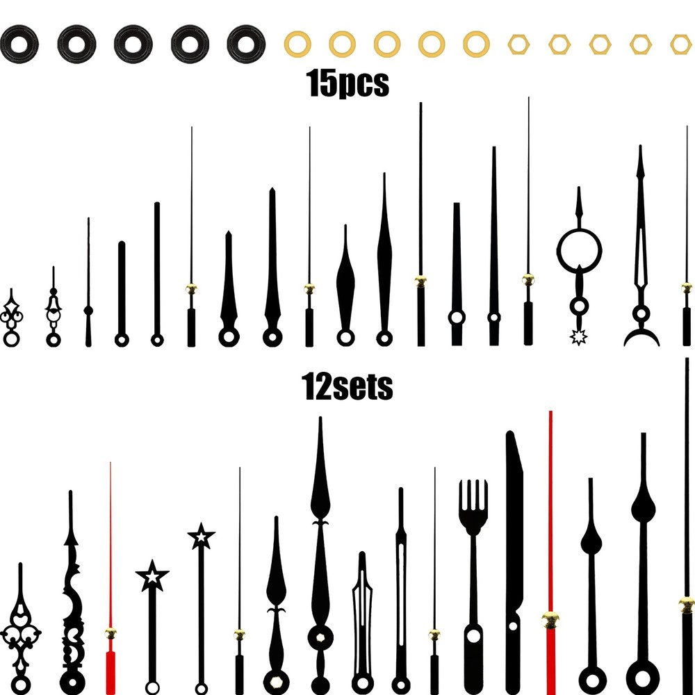 5pcs High Torque Quartz Clock Movement Mechanism Replacement Kit with...