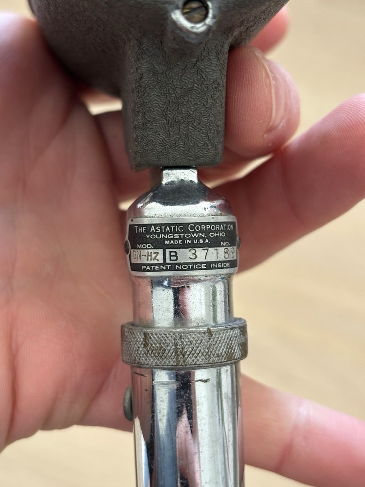 Vintage Astatic DN-HZ Mic Microphone Untested Made in USA
