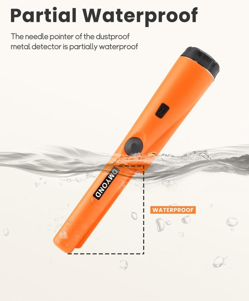 Dmyond Metal Detector Pinpointer - Professional Waterproof Handheld Pin Pointer