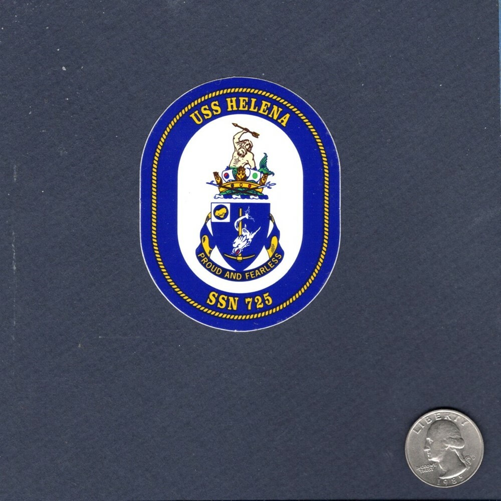 Sticker SSN 725 USS HELENA US NAVY 3" Nuclear Submarine Ship Patch Image