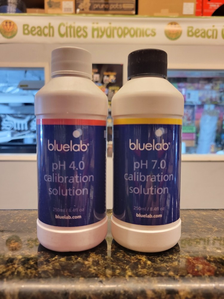 Bluelab pH Calibration Solution - 250ml - Combo Pack of pH 4.0 & pH 7.0 Liquids