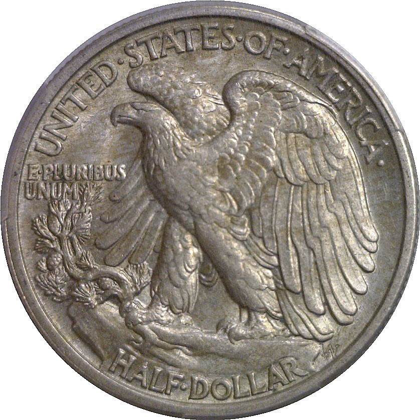 1918 Walking Liberty Half Dollar PCGS AU-58