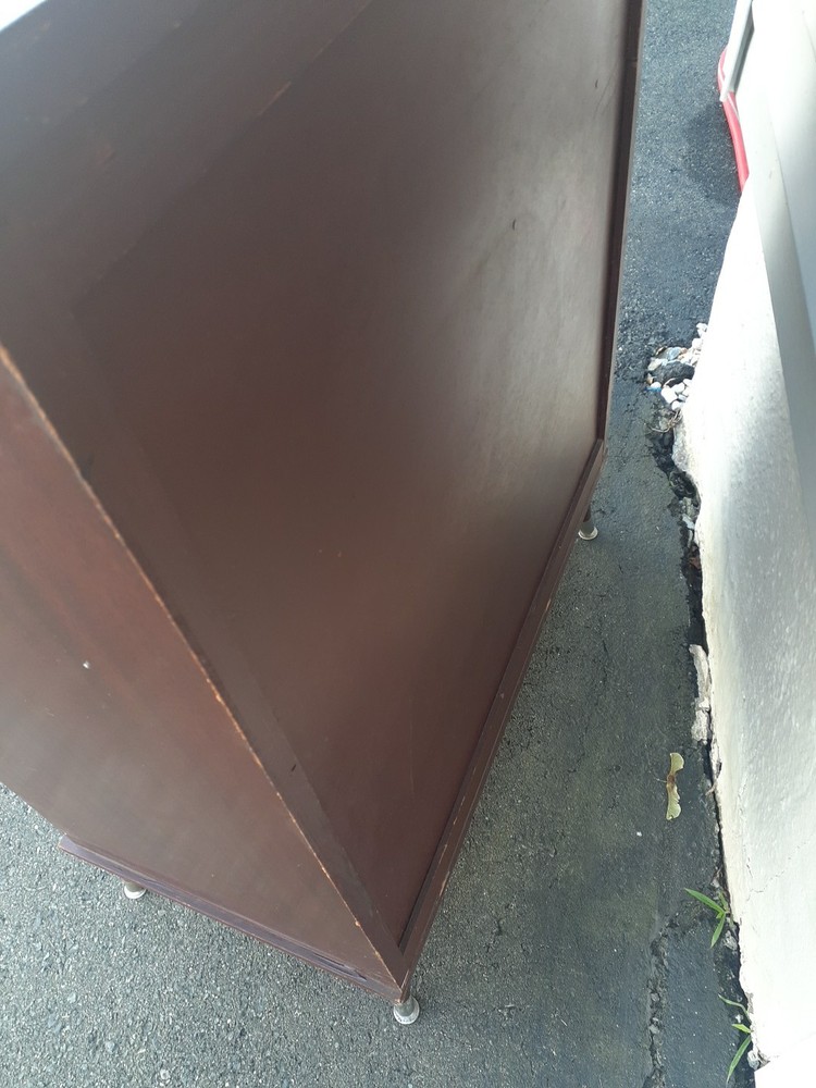 Mid Century modern Slat Front Mahogany desk