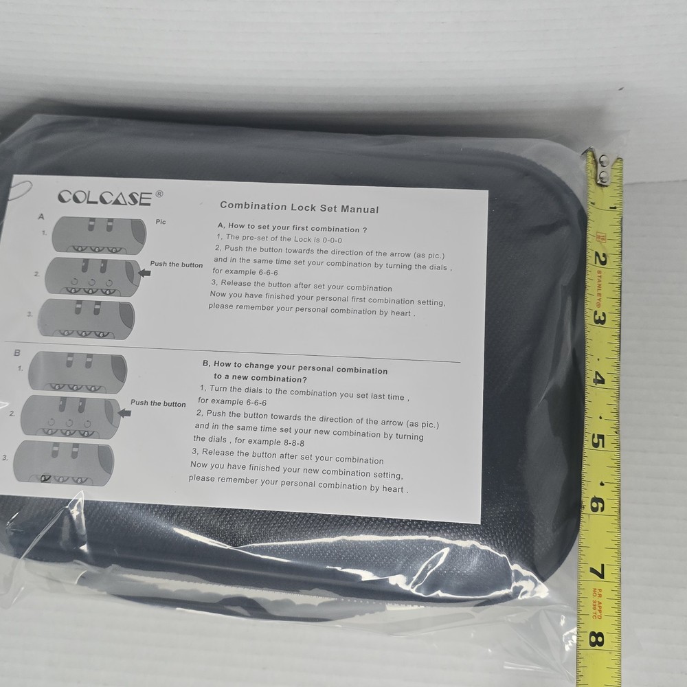 Fireproof Document Black Bag with Lock Fireproof Waterproof File Organizer New