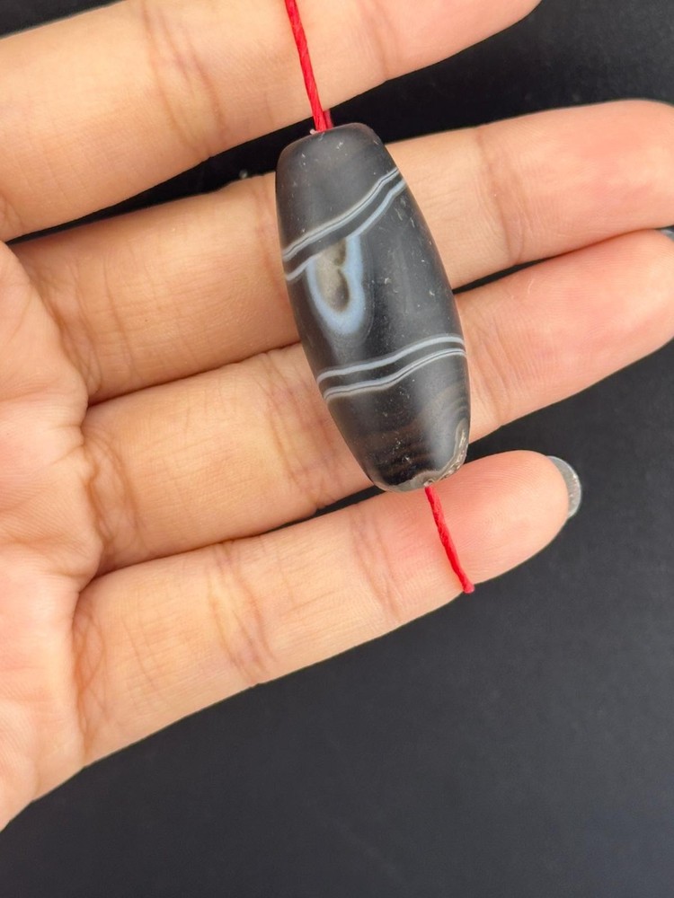 Beautiful Ancient Banded Agate Stone Bead with Eye