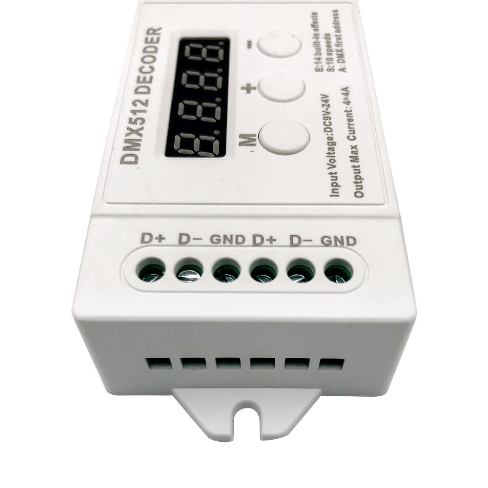 4 Channel DMX Decoder with RDM Digital Display,DMX512 Dimmer Driver PWM RGBW ...
