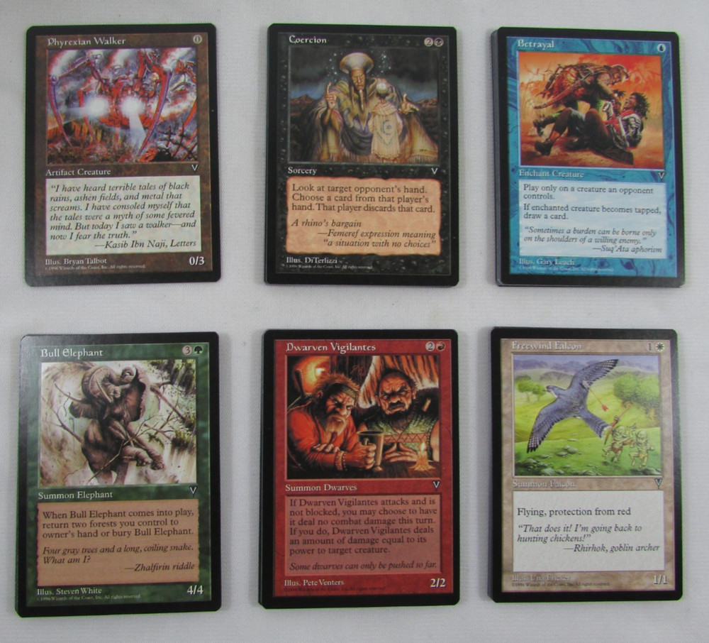 MTG MAGIC THE GATHERING VISIONS COMPLETE 62 CARD COMMON SET UNPLAYED NEAR MINT