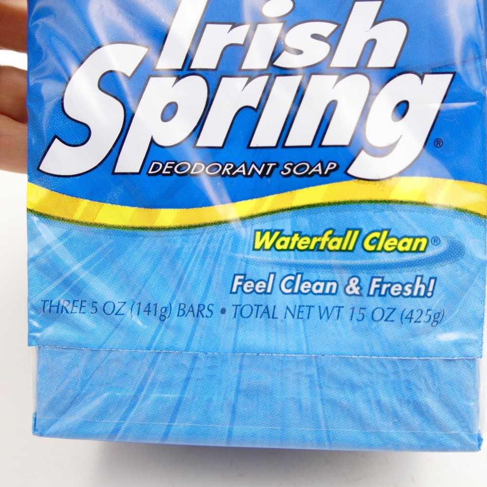 Irish Spring 15 Sealed Bars Fresh Waterfall Clean Deodorant Soap 5oz Each