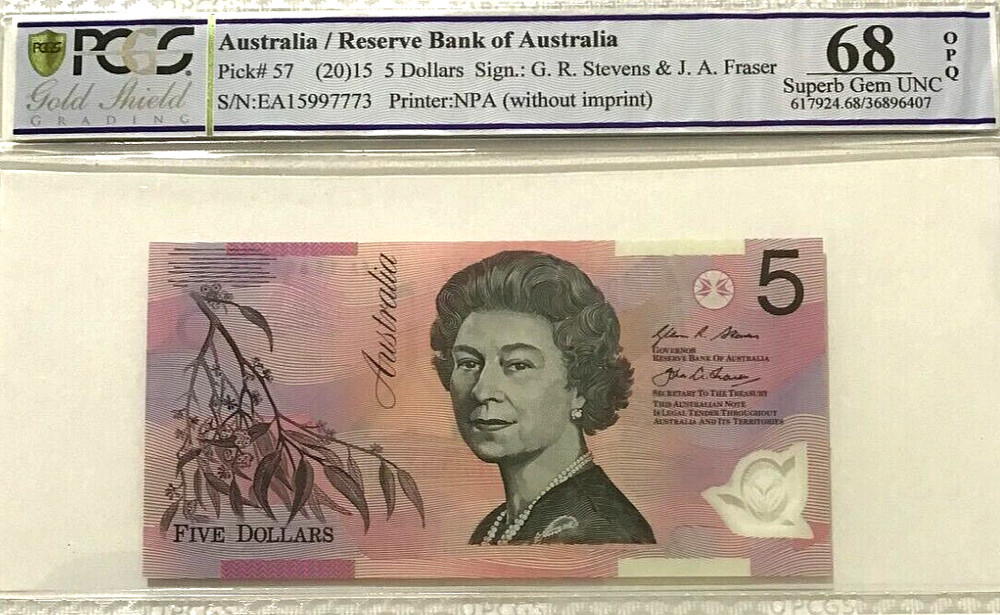 2015 Last Prefix $5 EA15997772 - 7773 PCGS 68 (RARER Notes) Perfect