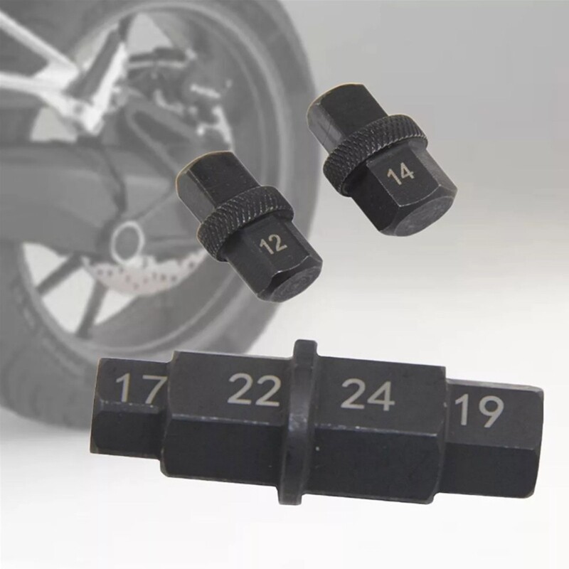 6 Sizes for Tire Removal Hex Axle Socket Adapter Tool for Motorcycle Front Wheel