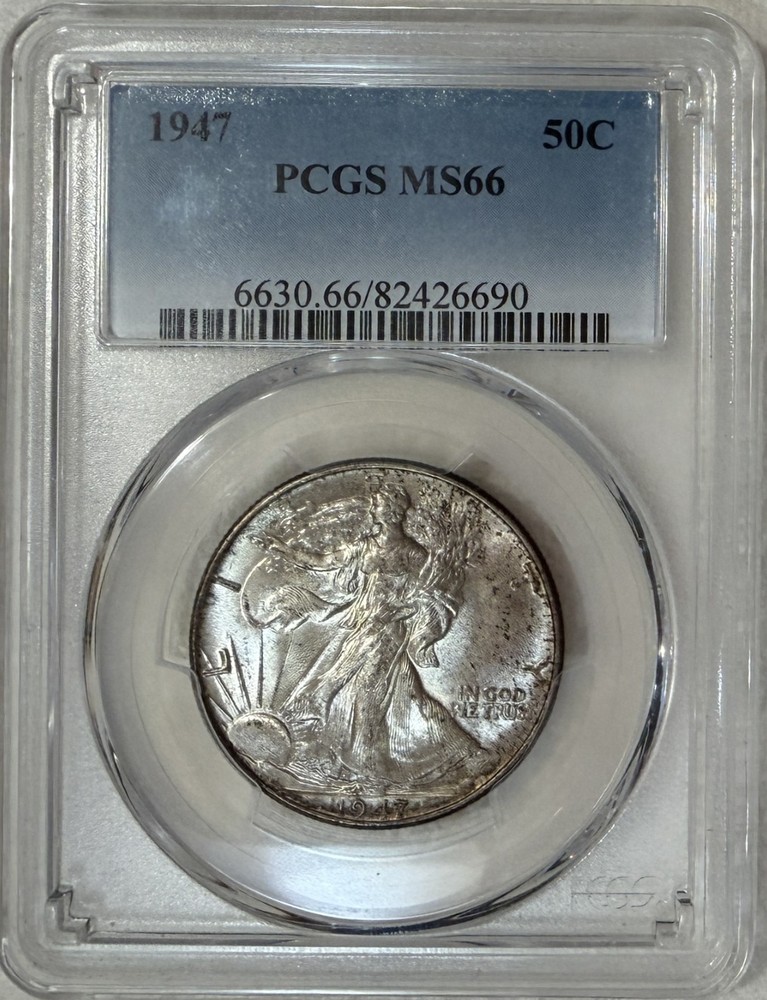 1947 Walking Liberty Half Dollar $1 PCGS MS66