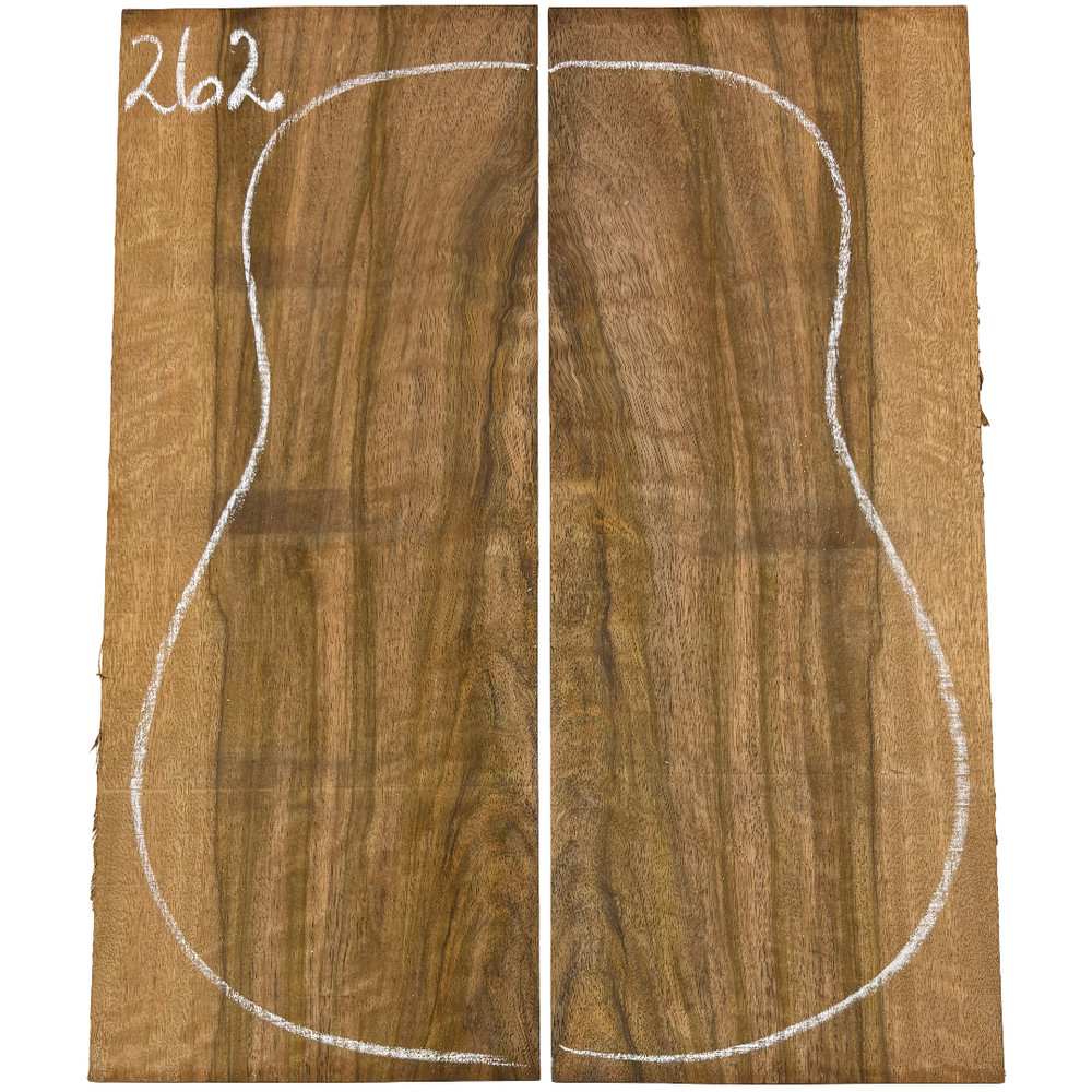 Flame Chocolate Mango Dreadnought Guitar Back Set #262