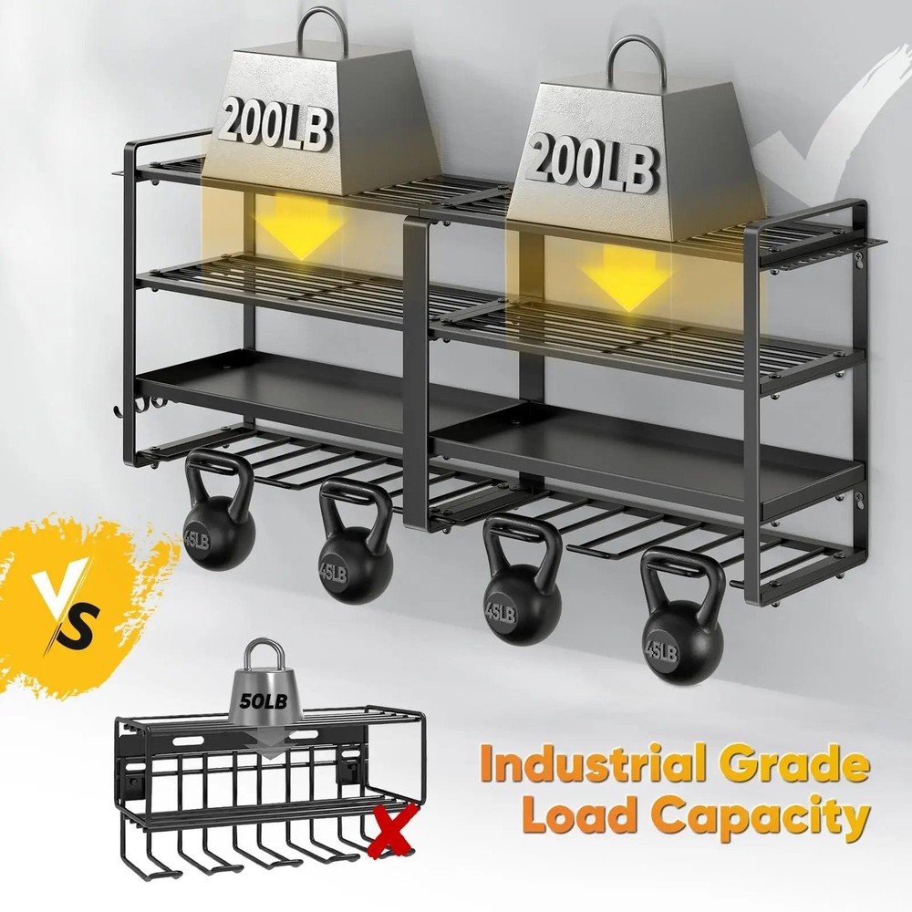 Power Tool Organizer Wall Mount, Extended Large Heavy Duty Drill Holder, 4 Layer