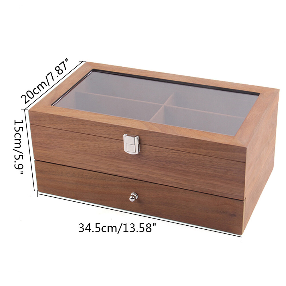Eyeglass Case Storage Sunglass Display Box 12Bits 2 Layer Collect Organizer Gift