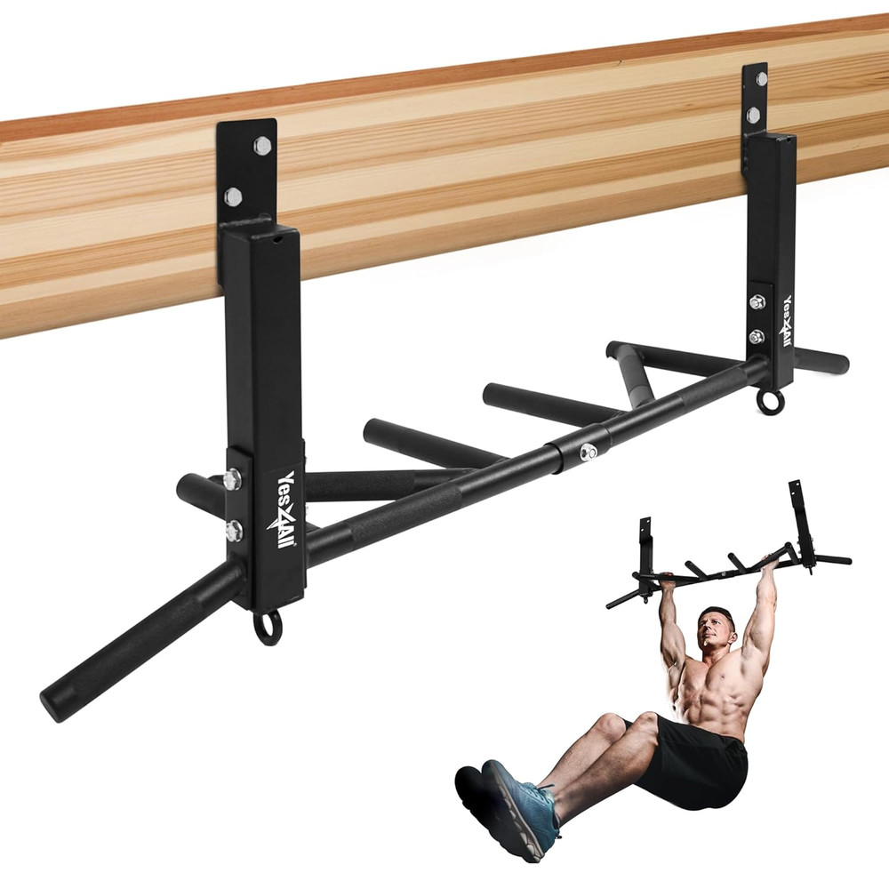 Joist Mounted Pull up Bar, Heavy Duty Multi Grips Joist Mount Pull up Bar, Chin