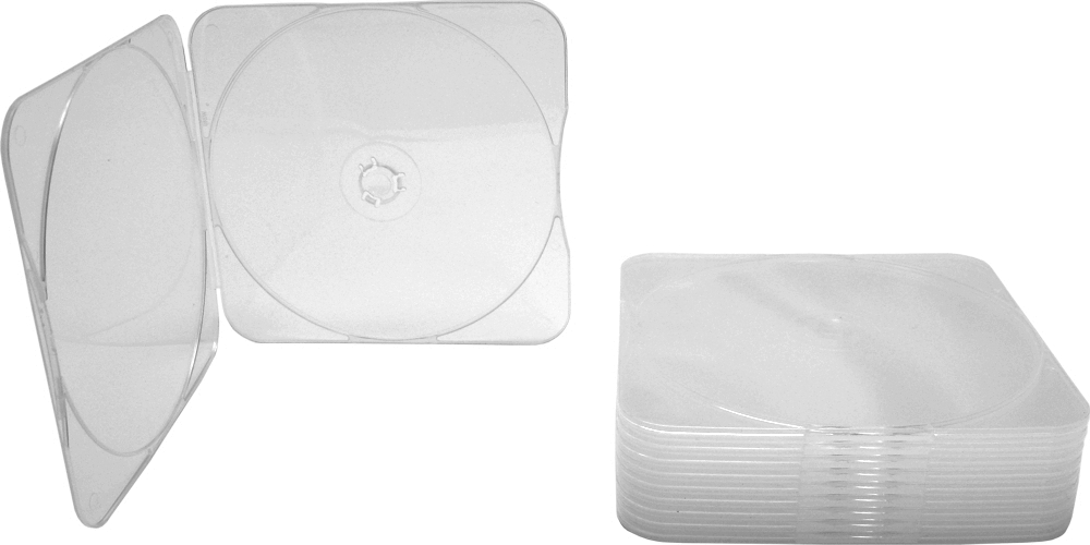 (10) CDBP04CL CD Jewel Boxes 4mm Single 5" x 5" Clear Clamshell Cases Storage