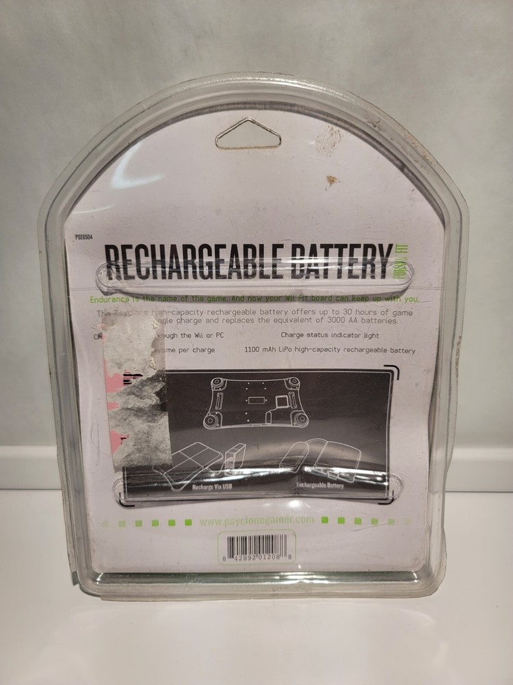 Wii Fit Rechargeable Battery Psyclone Essentials New Still Sealed