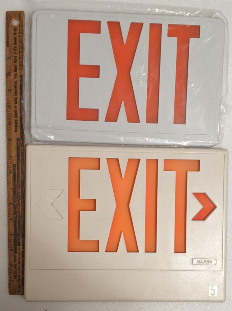 New Replacement EXIT SIGN PANELS - Business/Man Cave   +++  FREE used Exit Sign