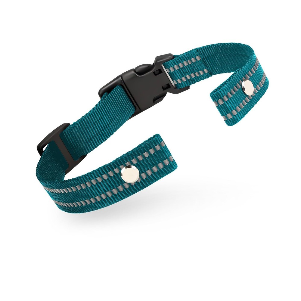 Collar Replacement Strap, Reflective Nylon Strap Dog Green