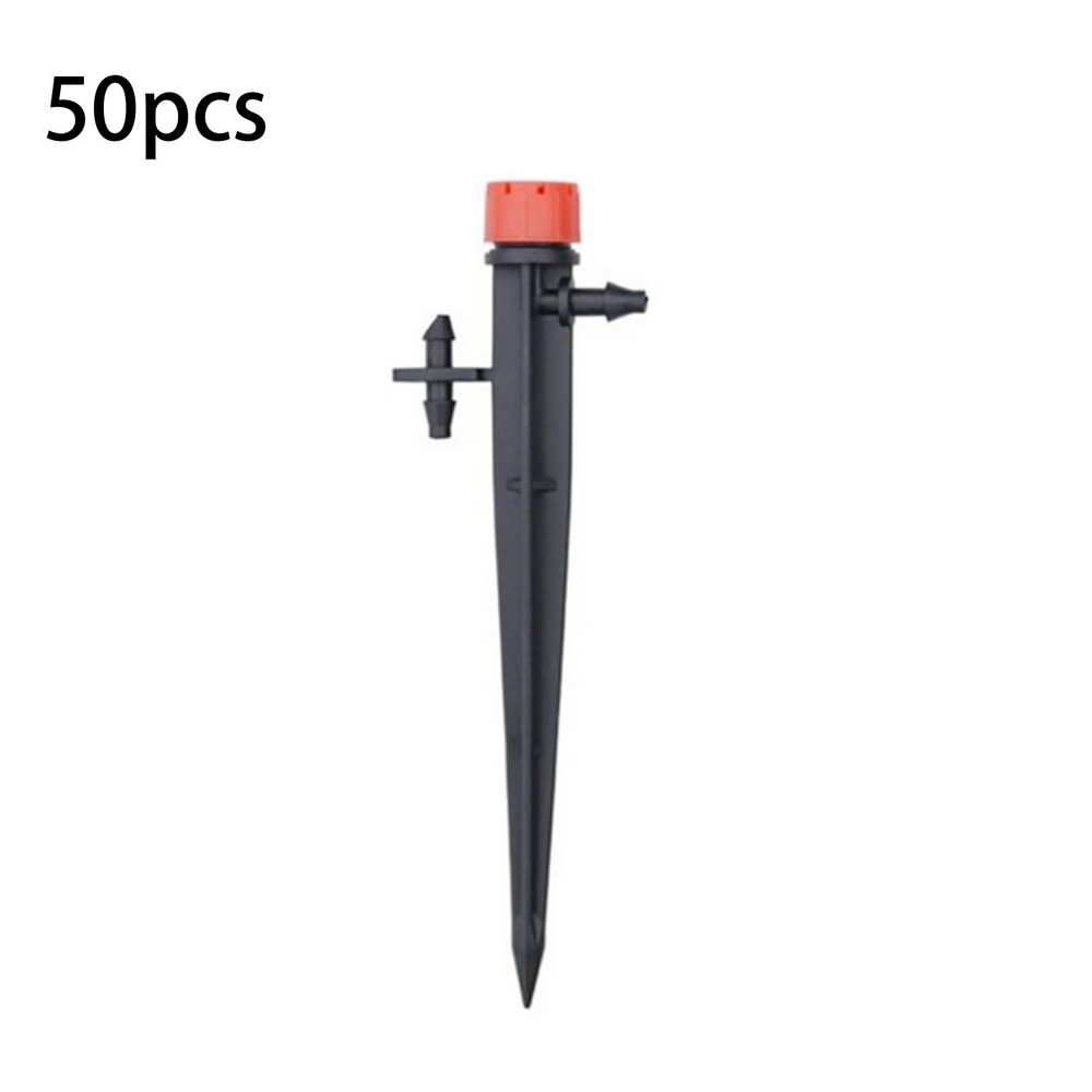 50Pack Adjustable Water Flow Irrigation Dripper Nozzle Stake Emitter Drip opt