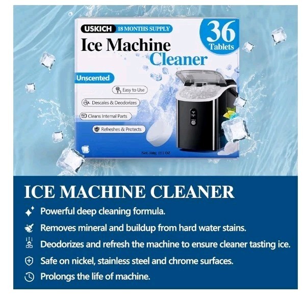 5 Boxes, Ice Machine Cleaner Descaler Tablets- 36 Pack Ice Maker Cleaner Tablets